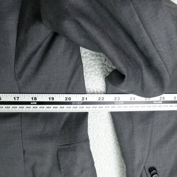 Samuelsohn Blazer Mens 42S Gray Two Button Double Vent Harry Rosen Super 100S - Picture 9 of 15